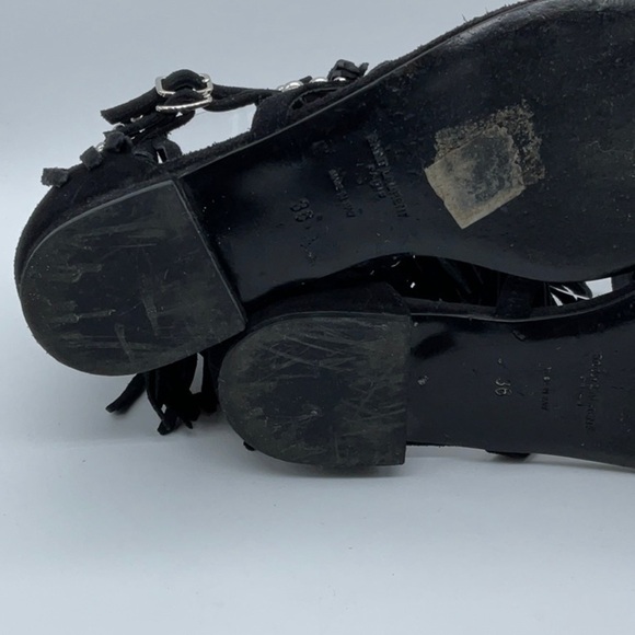 Saint Laurent - Leather Studded Accents Gladiator Sandals - Picture 11 of 12